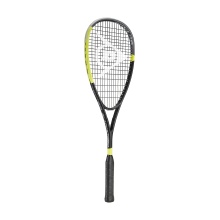 Dunlop Squash Racket Blackstorm Graphite 125g/light grip-heavy 2023 black/yellow - strung -